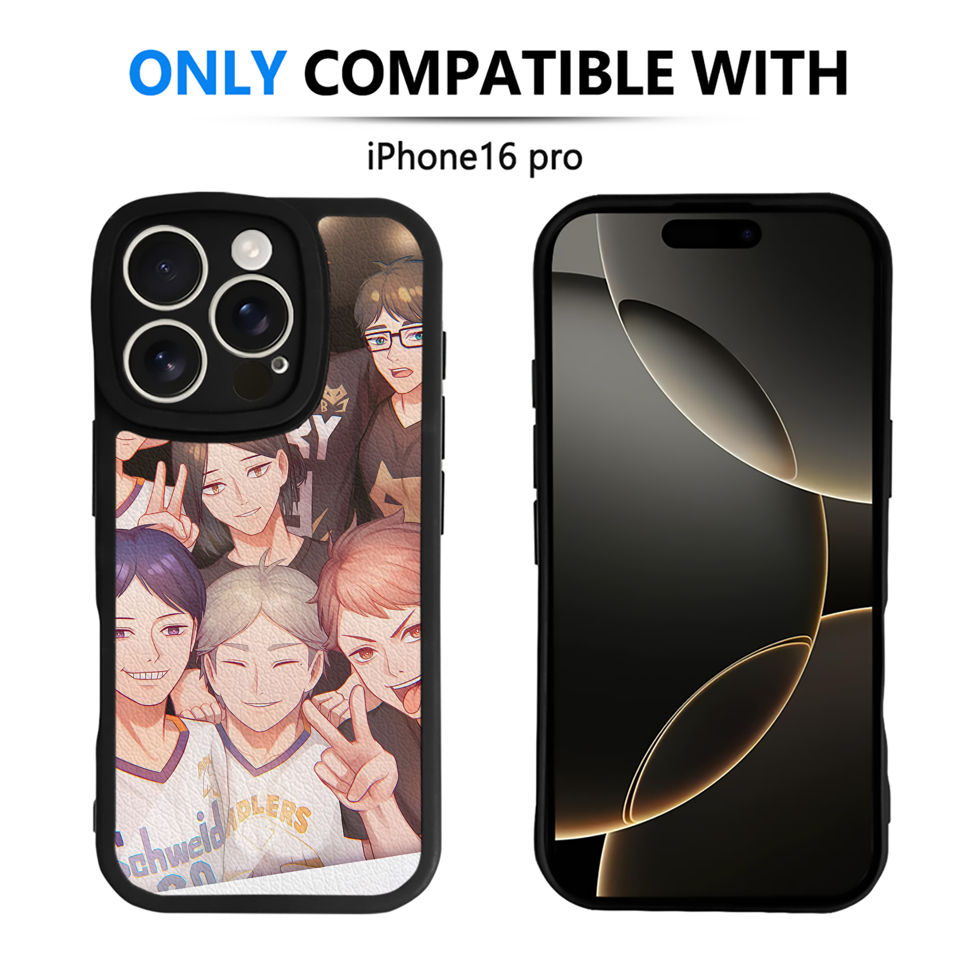 （画像用） ハイキュー!! Haikyu!! 【iPhone 16シリーズ対応】シリコンスマホケース（レザー調） 材質：シリコン